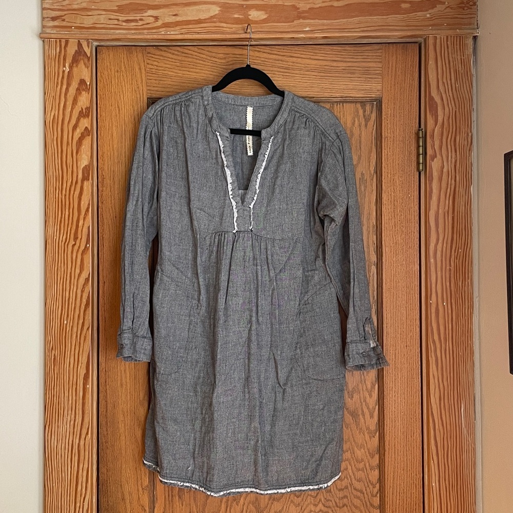 Uncle Frank Gray Tunic with White Fringe